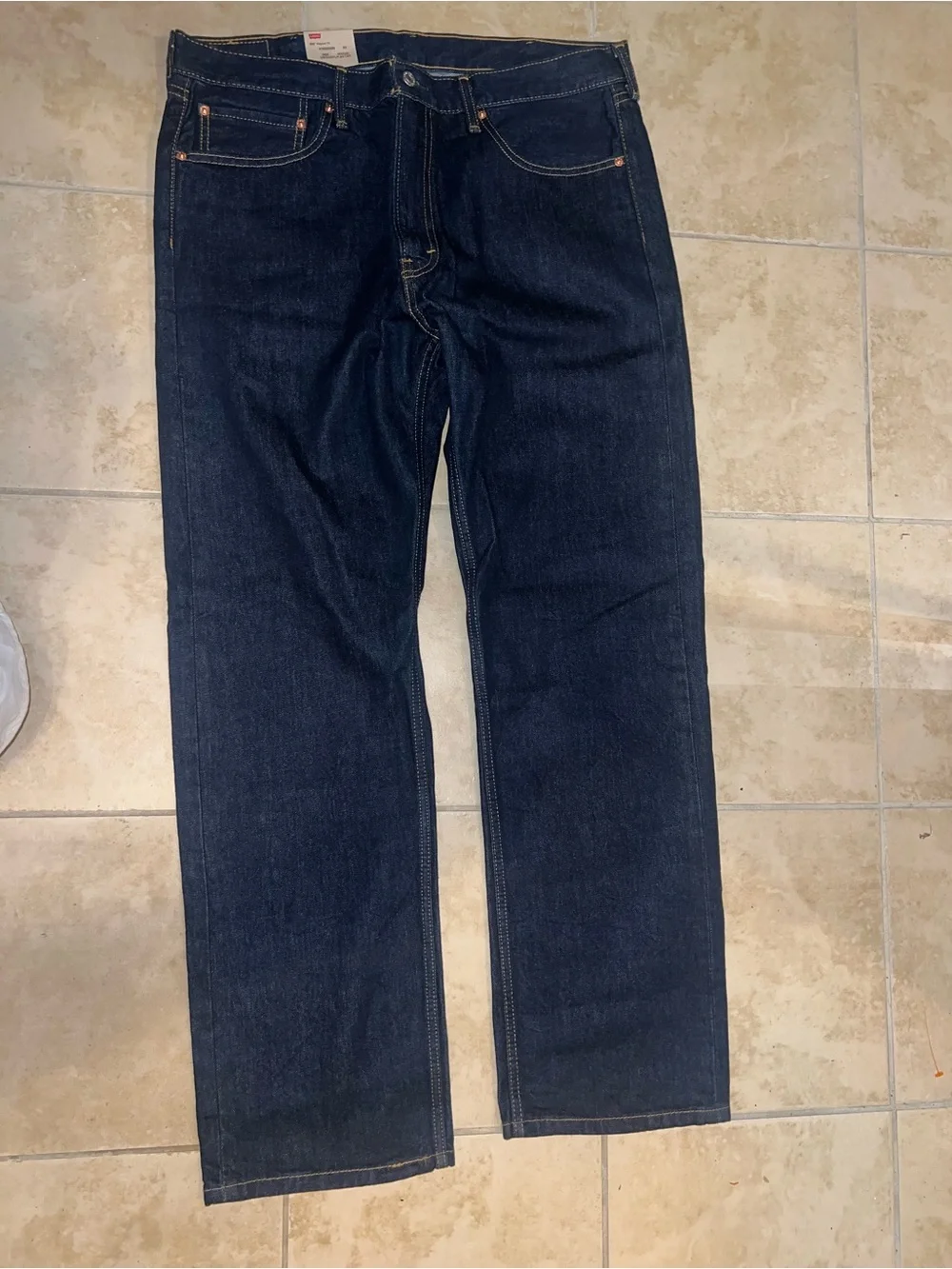 Levi's 505 Dark Blue Straight-Leg Men's Jeans 38x32